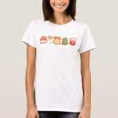 Gingerbread Feestelijke Trendy Kerstmis T-shirt (Voorkant)