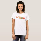 Gingerbread Feestelijke Trendy Kerstmis T-shirt (Voorkant volledig)