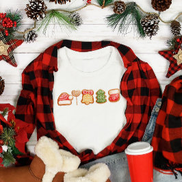 Gingerbread Feestelijke Trendy Kerstmis T-shirt