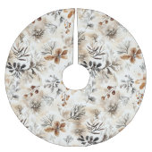 Gingerbread Floral Leaves Christmas Kerstboom Rok (Voorkant)