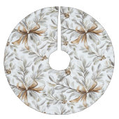 Gingerbread Floral Leaves Christmas Kerstboom Rok (Voorkant)