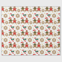 Gingerbread Friends Christmas Wrapping Paper