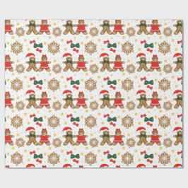 Gingerbread Friends Christmas Wrapping Paper Cadeaupapier