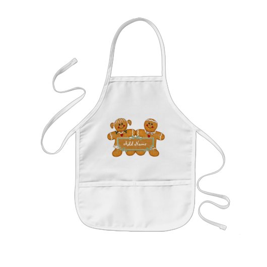 Gingerbread Fun - Aanpassen Kinder Schort (Voorkant)