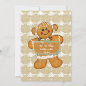 Gingerbread Fun Cookie Exchange Uitnodiging (Achterkant)