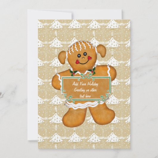 Gingerbread Fun Cookie Exchange Uitnodiging (Achterkant)