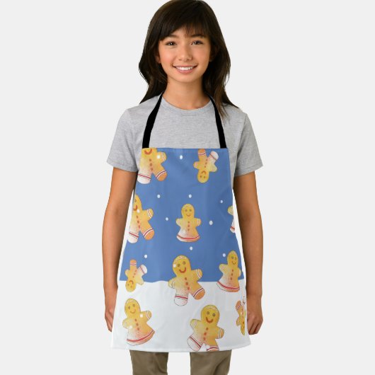 Gingerbread Fun Holiday Apron Schort (Insitu)