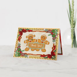 Gingerbread Fun Holiday Dank u wel Bedankkaart