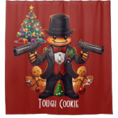 Gingerbread Gangster Douchegordijn (Voorkant)