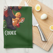 Gingerbread Gangster Theedoek (Quarter Fold)