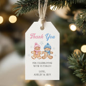 Gingerbread Gender Reveal Party Bedankt Cadeaulabel