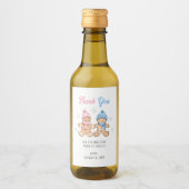 Gingerbread Gender Reveal Party Bedankt Wijn Etiket (Voorkant)