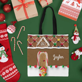 Gingerbread Gepersonaliseerde Canvas tas