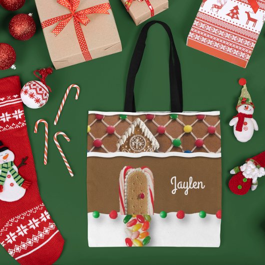 Gingerbread Gepersonaliseerde Canvas tas