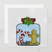 Gingerbread Gepersonaliseerde Kerst Kaart (Voorkant / Achterkant)