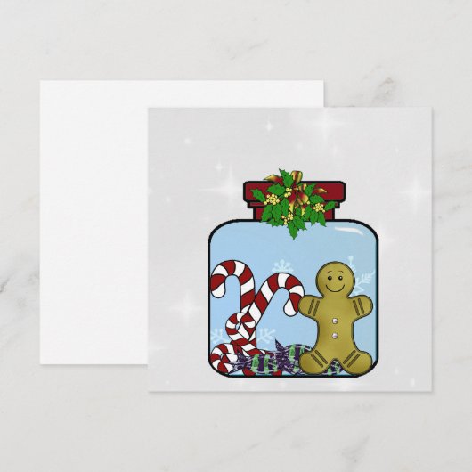 Gingerbread Gepersonaliseerde Kerst Kaart (Voorkant / Achterkant)