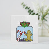 Gingerbread Gepersonaliseerde Kerst Kaart (Staand voorkant)