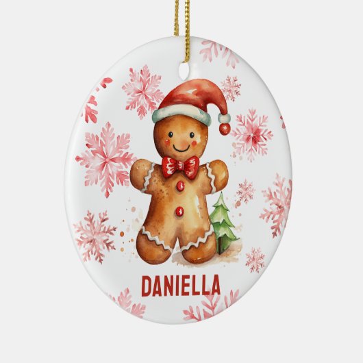 Gingerbread Gepersonaliseerde Tree Ornament (Rechts)