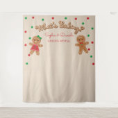 Gingerbread geslacht onthulling banner foto achter wandkleed (Voorkant)