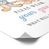 Gingerbread geslacht onthulling Draag je raad bord Poster (Hoek)