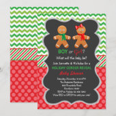 Gingerbread Geslacht Onthulling Uitnodiging (Voorkant / Achterkant)