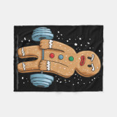 Gingerbread Gewichtheffen Workout Bodybuilding 1 Fleece Deken (Voorkant (Horizontaal))