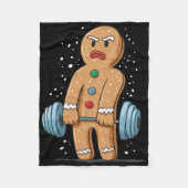 Gingerbread Gewichtheffen Workout Bodybuilding 1 Fleece Deken (Voorkant)