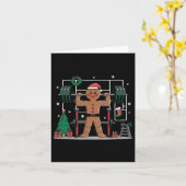 Gingerbread Gewichtheffen Workout Bodybuilding 2 Kaart (Gele Bloem)