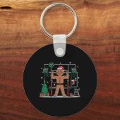Gingerbread Gewichtheffen Workout Bodybuilding 2 Sleutelhanger (Voorkant)