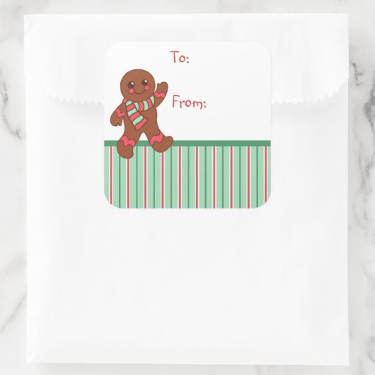 Gingerbread Gift Label Stickers (Tas)