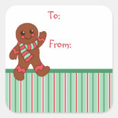Gingerbread Gift Label Stickers (Voorkant)