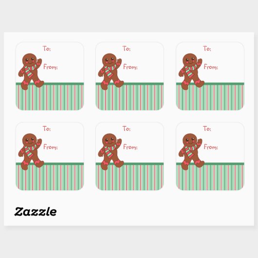 Gingerbread Gift Label Stickers (Vel)