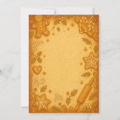 Gingerbread & Giggles Christmas Invitation  Kaart (Achterkant)