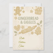 Gingerbread & Giggles Winter Uitnodiging |Wonderli (Voorkant)