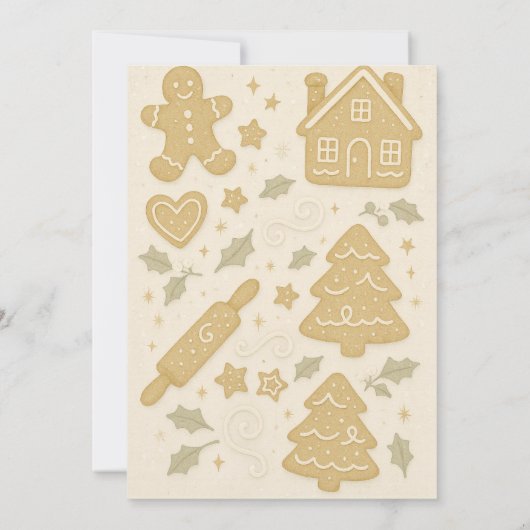 Gingerbread & Giggles Winter Uitnodiging |Wonderli (Achterkant)