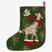 Gingerbread Giraffe/Dove Grote Kerstkous Grote Kerstsok (Achterkant)