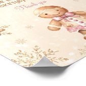Gingerbread Girl Baby shower Luier Raffle Sign Poster (Hoek)