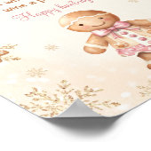 Gingerbread Girl Baby shower Pacifier Hunt Game Poster (Hoek)