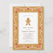 Gingerbread Girl Baby shower Uitnodiging (Voorkant)