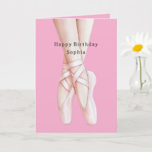Gingerbread Girl Ballerina Ballet Verjaardag Kaart