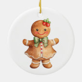 Gingerbread Girl Christmas Keramisch Ornament (Achterkant)
