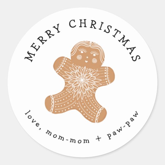 Gingerbread Girl Cookie Gift sticker (Voorkant)
