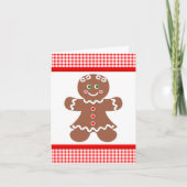 Gingerbread Girl Dank je wel Bedankkaart (Voorkant)