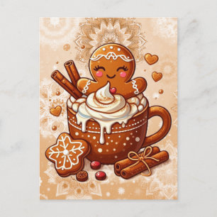 Gingerbread Girl's Hot Cocoa Hot Tub Retreat Briefkaart