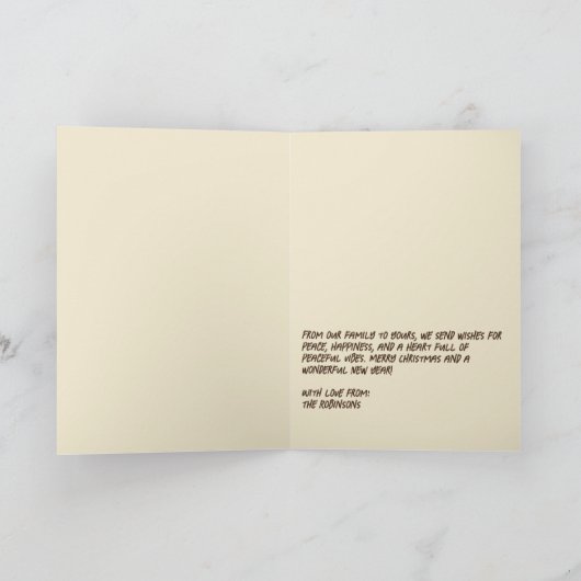 Gingerbread Glow Funny Cat Retro Christmas Photo Feestdagen Kaart (Binnen)