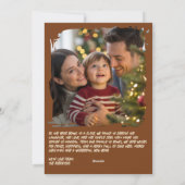 Gingerbread Glow Funny Cat Retro Christmas Photo Feestdagenkaart (Achterkant)