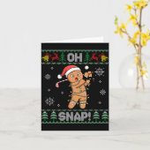 Gingerbread Golf Christmas Cookie Oh Snap Santa Ug Kaart (Gele Bloem)