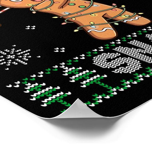 Gingerbread Golf Christmas Cookie Oh Snap Santa Ug Poster (Hoek)