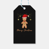 Gingerbread Groeten Kerstmis Cadeaulabel (Achterkant)