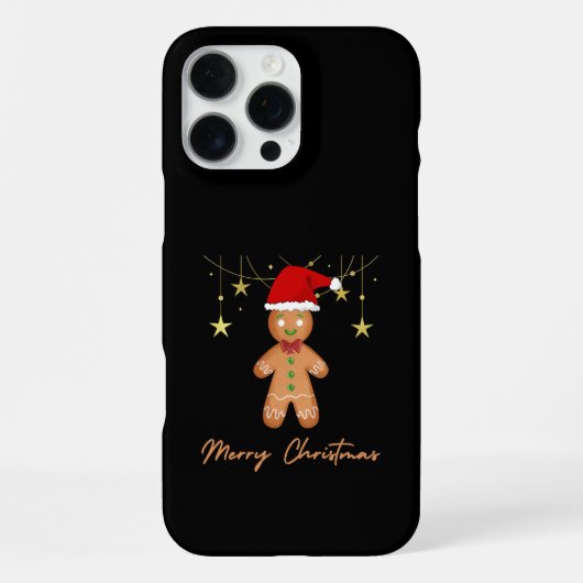 Gingerbread Groeten Kerstmis iPhone Hoesje (Achterkant)